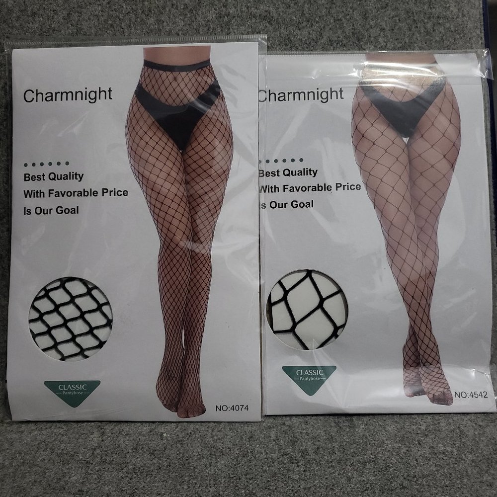 Two Pairs Charmnight Fishnet Tights